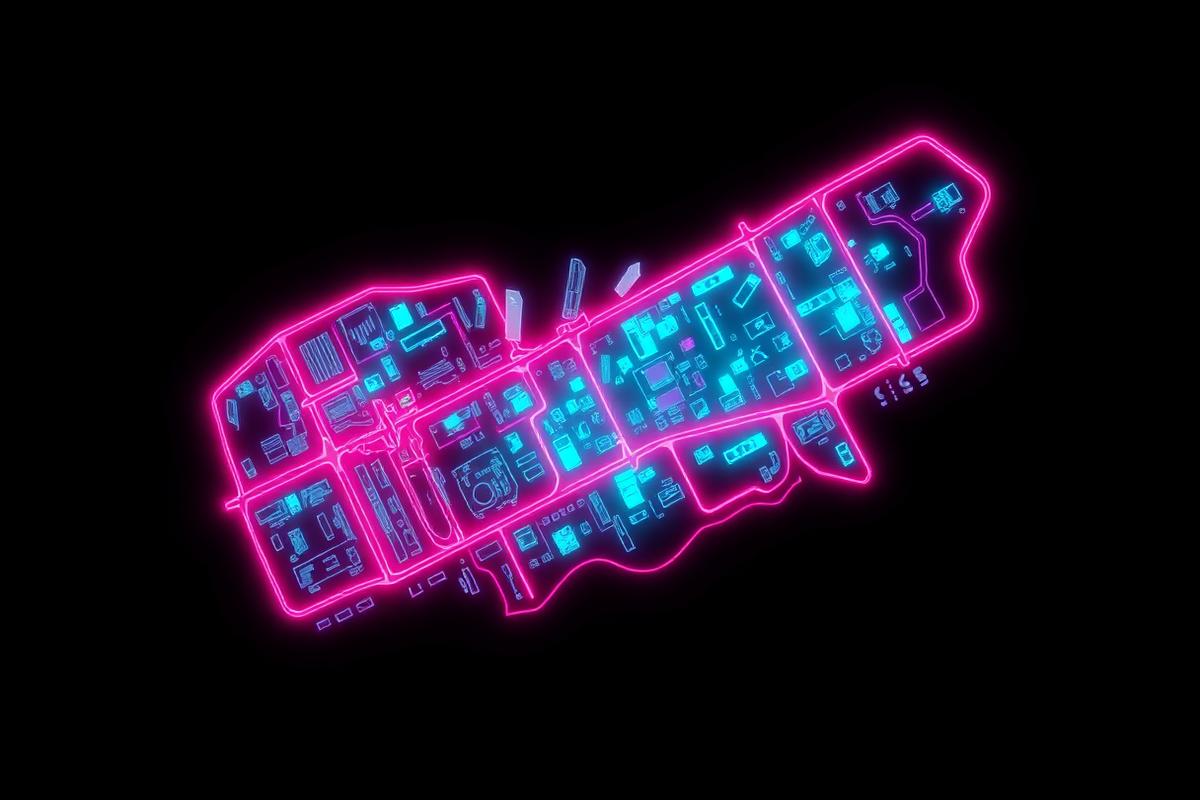 GTA6Head concept map artwork — not an official Rockstar map